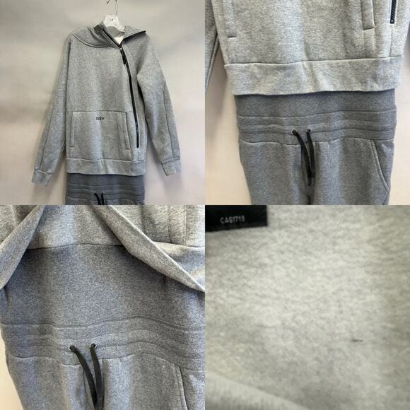 Tuxy Suit Men's Gray/Black Jumpsuit One Piece Hoodie Sweatsuit Size Large - Picture 8 of 16